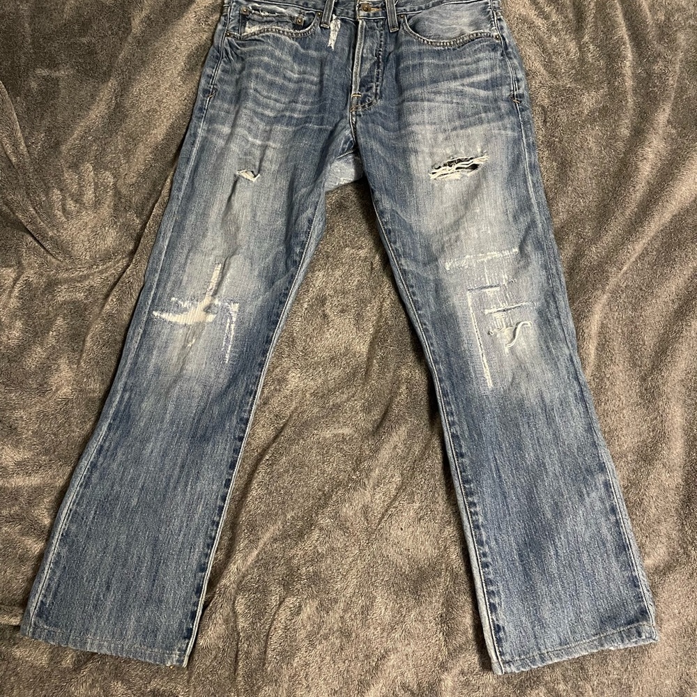 Lucky Brand Men's Relaxed Distressed Jeans - Light Blue